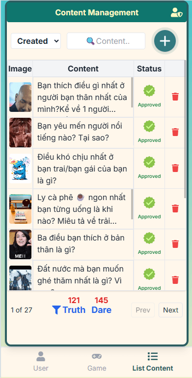 2. Tab List screenshot mobile