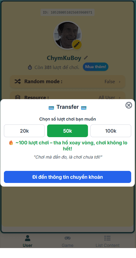 1. Tab User screenshot 2